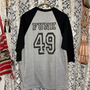 James Gang Vintage band shirt Black Gray Funk 49 3/4 Sleeve Tee dolman euc